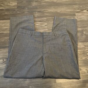 BANANA REPUBLIC Men’s Classic Fit Wool Straight Leg Trousers Grey Size 34x29